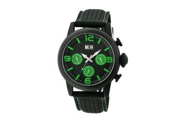 Image of MOS La105 Los Angeles Mens Watch, 47mm, Black Strap, Green/Black Dial MOSLA105