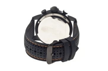 Image of MOS La103 Los Angeles Mens Watch, 47mm, Black Strap, Orange/Black Dial MOSLA103