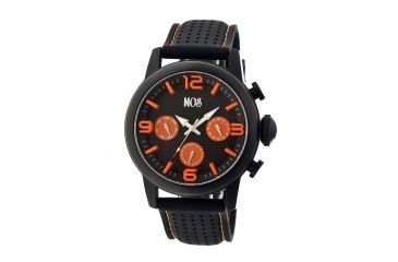 Image of MOS La103 Los Angeles Mens Watch, 47mm, Black Strap, Orange/Black Dial MOSLA103