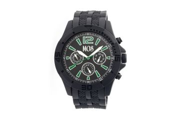 Image of MOS MD105 Madrid Mens Watch, Black Case, 48mm, Green Markers MOSMD105