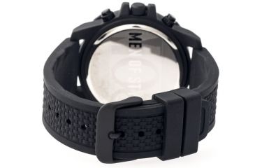 Image of MOS Mens Prague Multi-Function Silicone Strap Watch Black Bezel, Black/Circle-shaped Case, Black/analog Dial, Silver Hands MOSPG101
