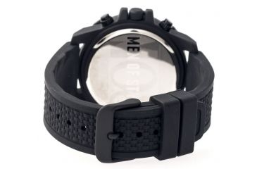 Image of MOS Mens Prague Multi-Function Silicone Strap Watch Black Bezel, Black/Circle-shaped Case, Black/analog Dial, Silver Hands MOSPG103