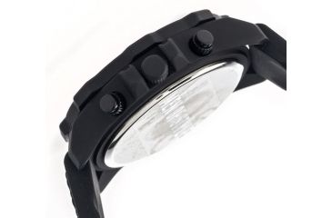 Image of MOS Mens Prague Multi-Function Silicone Strap Watch Black Bezel, Black/Circle-shaped Case, Black/analog Dial, Silver Hands MOSPG103