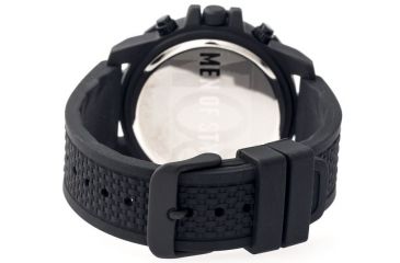 Image of MOS Mens Prague Multi-Function Silicone Strap Watch Black Bezel, Black/Circle-shaped Case, Black/analog Dial, Silver Hands MOSPG105