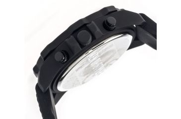 Image of MOS Mens Prague Multi-Function Silicone Strap Watch Black Bezel, Black/Circle-shaped Case, Black/analog Dial, Silver Hands MOSPG106