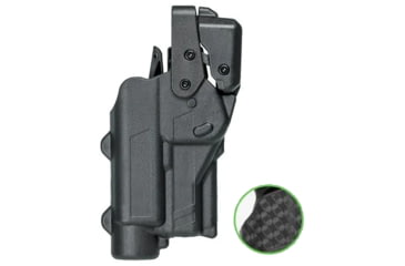 Image of Alien Gear Holsters Rapid Force Duty Holster LVL 3 w/Light-Bearing w/Clamshell Packaging, Glock 19/45 Gen 1-5/19X/19 MOS/23 Gen 1-4/44/45 MOS, Left Hand, BasketWeave Black, RD-M-0057-BW-LH-L1-C