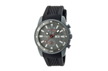 Image of MOS TK102 Tokyo Mens Watch, 45mm, Black Strap, Grey Dial MOSTK102