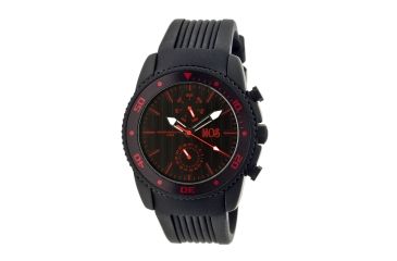 Image of MOS TK105 Tokyo Mens Watch, 45mm, Black Strap, Red/Black Dial MOSTK105