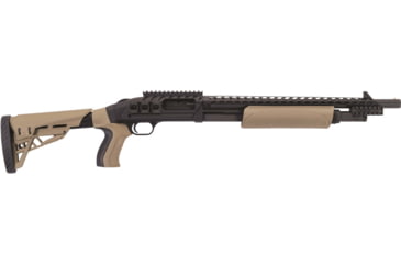 Image of Mossberg 500 Ati Tactical 3in Tactical Pump Shotgun, 12 Gauge, 18.5in BBL, Synthetic FDE Stock, Front Sight, 6RD Capacity, Blued, 50424