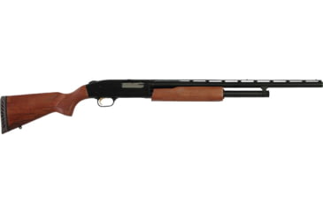 Image of Mossberg 500 Bantam 3in Field Pump Youth Shotgun, 20 Gauge, 22in BBL, Hardwood Stock, Twin Bead Sights, Blued Black, 54132