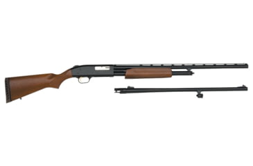 Image of Mossberg 500 Combo 3in Field Pump Shotgun, 20 Gauge, 26in VR and 24in Rifled BBL, Hardwood Stock, Blued Black, 54282