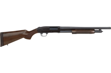 Image of Mossberg 500 Retrograde 3in Field Pump Shotgun, 12 Gauge, 18.5in BBL, Synthetic Stock, Bead Sight, 6RD Capacity, Blued, 50429
