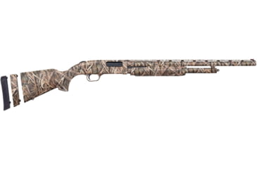 Image of Mossberg 500 Super Bantam 3in Field Pump Youth Shotgun, 20 Gauge, 22in BBL, Synthetic MO Shadow Grass Stock, Adjustable Fiber Optic Sight, Camo, 54218