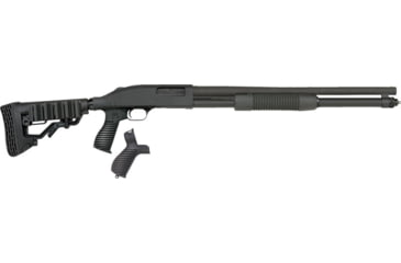 Image of Mossberg 590 Tactical 3in Adj Field Pump Shotgun, 12 Gauge, 20in BBL, Synthetic Black Stock, 9RD Capacity, Blued, 50695