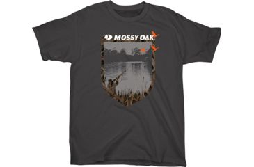 Image of Mossy Oak Men's T-shirt Medium ''camo Man'' Charcoal