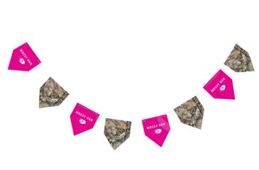 Image of Mossy Oak Plastic Pennant Banner,10ft, Pink/Mossy Oak MPA1253