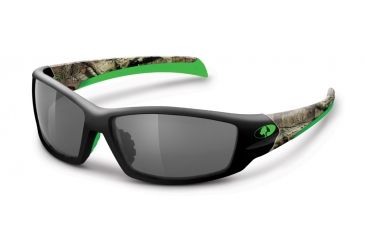 Image of Mossy Oak Sunglass, Trapline, Black/Slvmr-Smoke/Infinity/Mossy Oak MEW2053