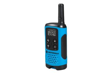 Image of Motorola T100P Alkaline 2 Way Radio, Pack of 3, Neon Blue, T100TP