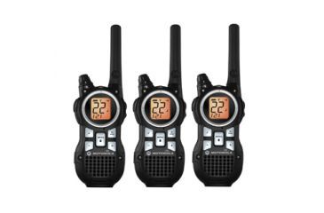 Image of Motorola Talkabout 35 Mile Range, Triple Pack, extra faceplates and triple charger, Black MR350TPR