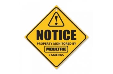 Image of Moultrie Feeders Camera Surveillance Signs, Pack of 3, MCA-13133