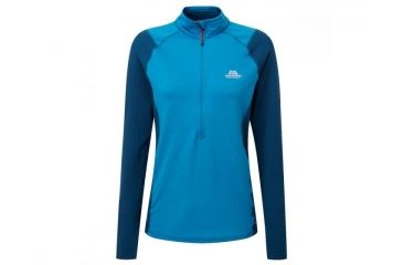 Image of Mountain Equipment Eclipse Zip Tee Pullover - Women's, Lagoon Blue/Marine, Medium ME-002288-ME-01207-M-DEMO