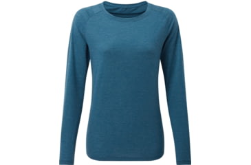 Image of Mountain Equipment Font Long Sleeve Sweater -Womens, Majolica Blue, 12, ME-005374-Me-01635-12