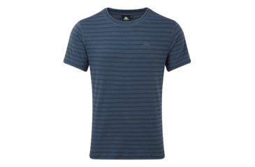Image of Mountain Equipment Groundup Tee - Men's, Denim Blue, Small, 01519 Denim Blue StripeS