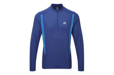 Image of Mountain Equipment Ignis LS Zip Tee - Mens, Sodalite Blue/ Light Ocean, Large ME-003279-01374-L-DEMO
