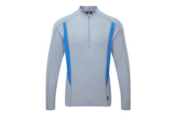 Image of Mountain Equipment Ignis LS Zip Tee - Mens, Nimbus/Light Ocean, Large ME-003279-01432-L-DEMO