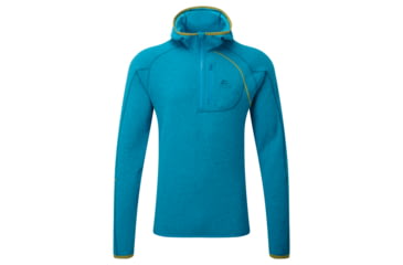 Image of Mountain Equipment Integrity Hooded Zip Tee - Men's, Lagoon Blue, Medium ME-001124-01214-M