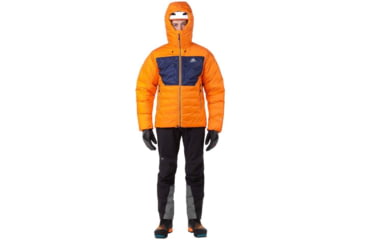 Image of Mountain Equipment Kryos Jacket - Mens, Mango/Medieval, Extra Large, ME-004487-ME-01618-XL
