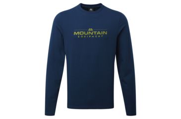Image of Mountain Equipment Logo Long Sleeve Tee - Men's, Marine, Small ME-002296-01201-S