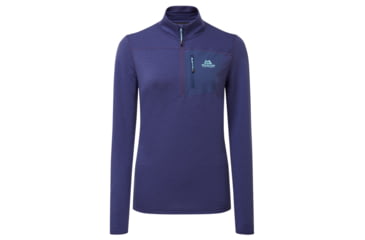 Image of Mountain Equipment Lumiko Zip Shirt - Womens, Amethyst/Medieval, 16, 01853Amt/Med-16