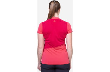 Image of Mountain Equipment Nava Short Sleeve Zip T - Womens, Hibiscus/Capsicum, 14, ME-006653HC-14