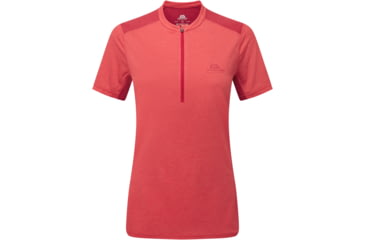 Image of Mountain Equipment Nava Short Sleeve Zip T - Womens, Hibiscus/Capsicum, 14, ME-006653HC-14