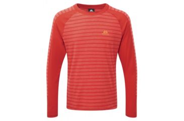 Image of Mountain Equipment Redline Long Sleeve Tee - Men's-Lava-Medium