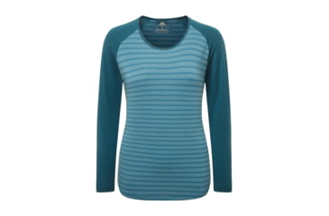 Image of Mountain Equipment Redline Long Sleeve Tee - Womens, Alto Stripe/Majolica, 12, 01721 AltoStr/Maj12