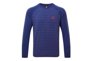 Image of Mountain Equipment Redline LS Tee - Men's, Sodalite Blue Stripe, Large ME-001543 Sodalite Blue Stripe L NA