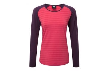 Image of Mountain Equipment Redline  LS Tee - Womens, Vpink Str/Blackberry, 8 ME-001637 Vpink Str/Blackberry 8 NA