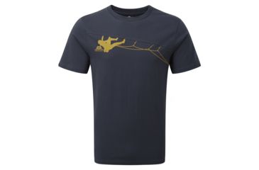 Image of Mountain Equipment Roof Crack Tee - Men's -Ombre Blue-Small