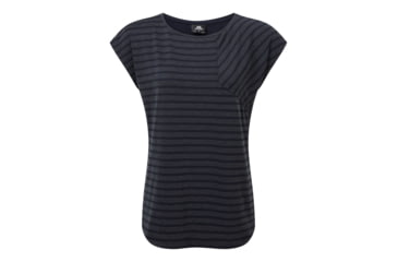Image of Mountain Equipment Silhouette Tee - Women's, Cosmos Stripe/ Cosmos, 12 ME-002298-0146312-DEMO