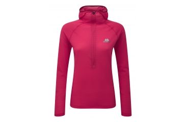 Image of Mountain Equipment Solar Eclipse  Hooded Zip Tee - Womens, Virtual Pink, 12 ME-002949 Virtual Pink 12 NA