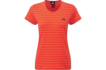 Image of Mountain Equipment Stripe Tee - Womens, Cardinal Orange, 8, ME-001554-8-Orange