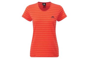Image of Mountain Equipment Stripe Tee - Womens, Cardinal Orange, 8, ME-001554-8-Orange