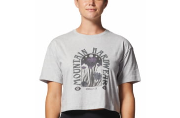 Image of Mountain Hardwear Alpine Flowers Short Sleeve Tee - Womens, Hardwear Grey Heather, Small, 2025241057-H-S
