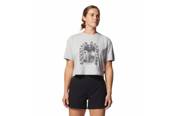Image of Mountain Hardwear Alpine Flowers Short Sleeve Tee - Womens, Hardwear Grey Heather, Small, 2025241057-H-S