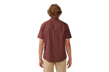 Image of Mountain Hardwear Big Cottonwood Short Sleeve Shirt - Mens, Washed Raisin Dot Geo Print, Small, 1829001630-S