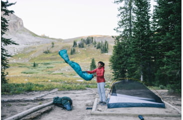 Image of Mountain Hardwear BishopPass W15F/-9C Sleeping Bag, Right Hand, Vivid Teal, Regular, 1917001345-Vivid Teal-REG-RH