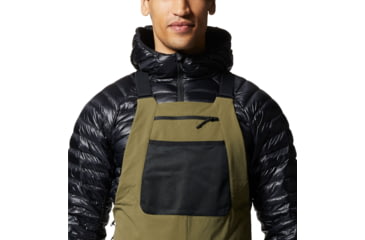 Image of Mountain Hardwear Boundary Ridge Gore-Tex Bib - Mens, Combat Green, Small, Long, 1942821353-Combat Green-S-L