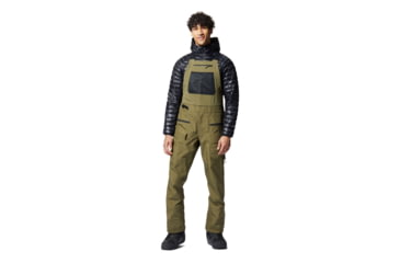Image of Mountain Hardwear Boundary Ridge Gore-Tex Bib - Mens, Combat Green, Small, Long, 1942821353-Combat Green-S-L